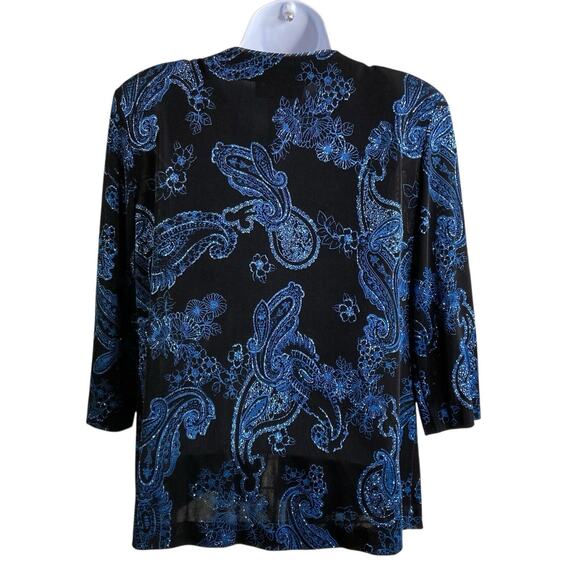 Alex Evenings Women's Paisley Cardigan Size L Dressy Formal Special Occasions - Picture 2 of 10